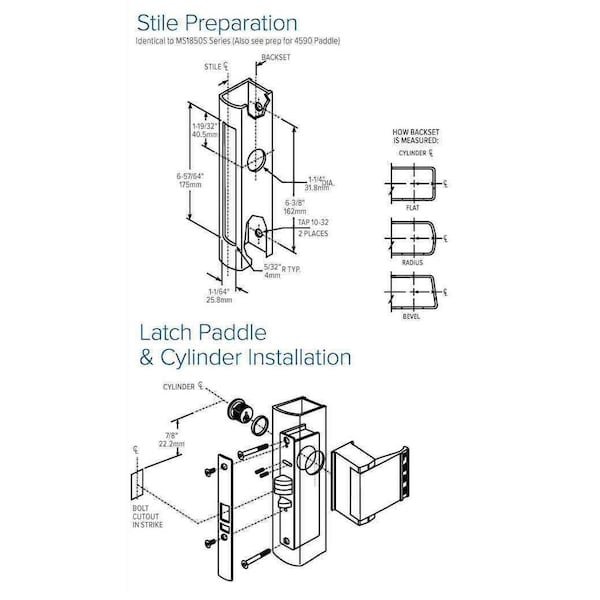 Adams Rite DeadLatch 31/32BSLH RAD/STD628 31/32 Backset Left Hand DeadLatch - Radius Faceplate Stand ADR-4511-25-201-628 - main